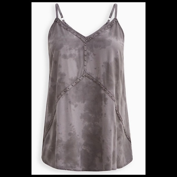 Torrid Studded Swing Cami Challis Dark Grey NWT - Picture 14 of 16